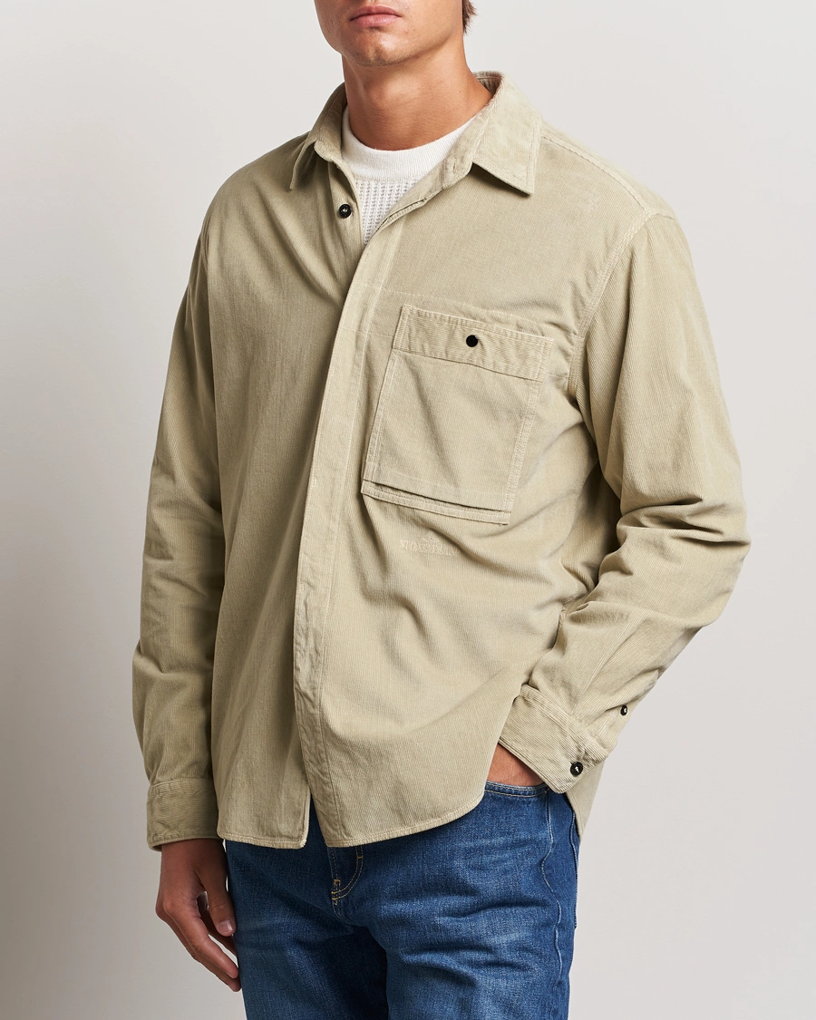 Herre | Shirt Jackets | Stone Island | Cotton Cord Overshirt Plaster