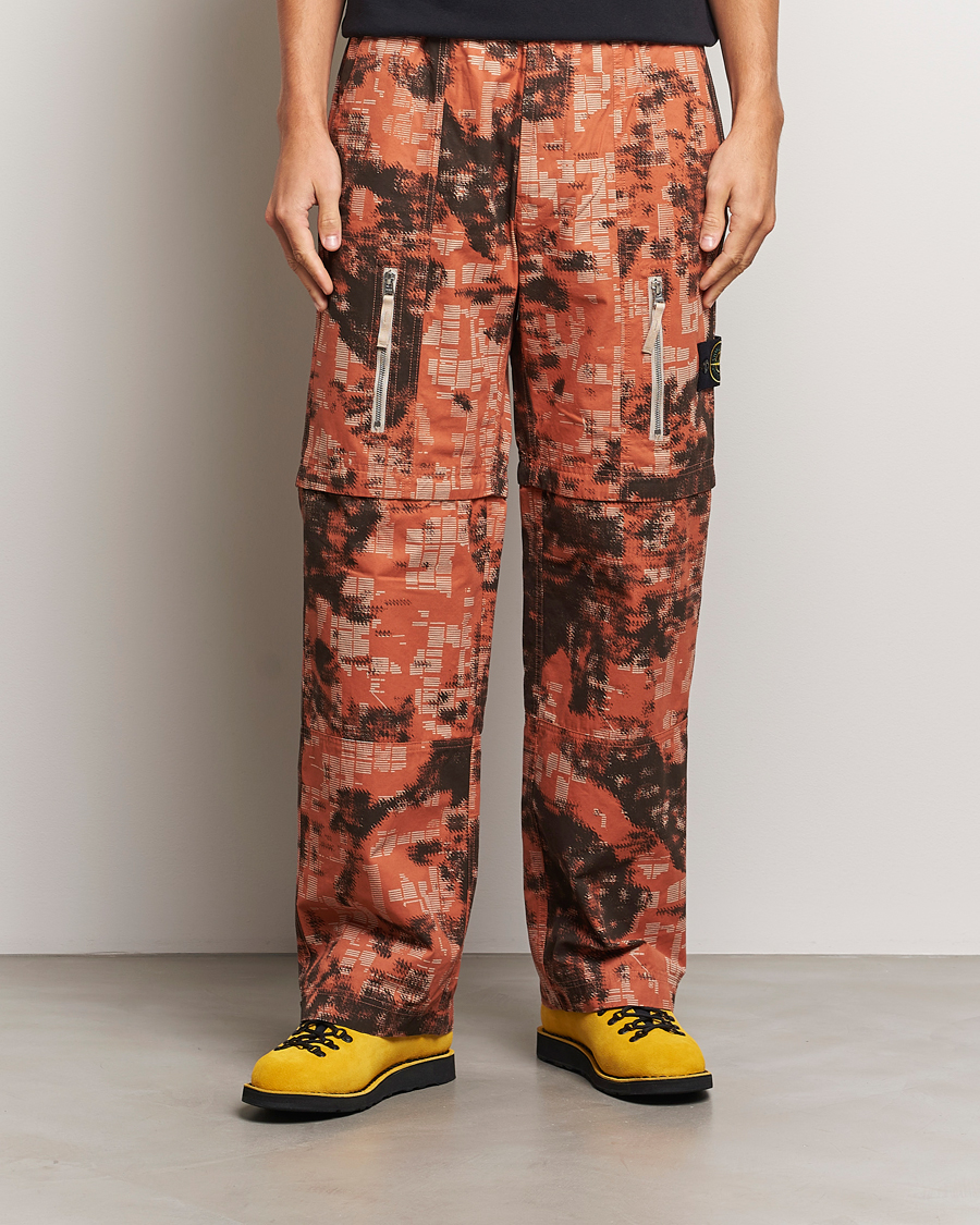 Herre | Cargobukser | Stone Island | Brused Cotton Canvas Camo Cargo Pants Orange