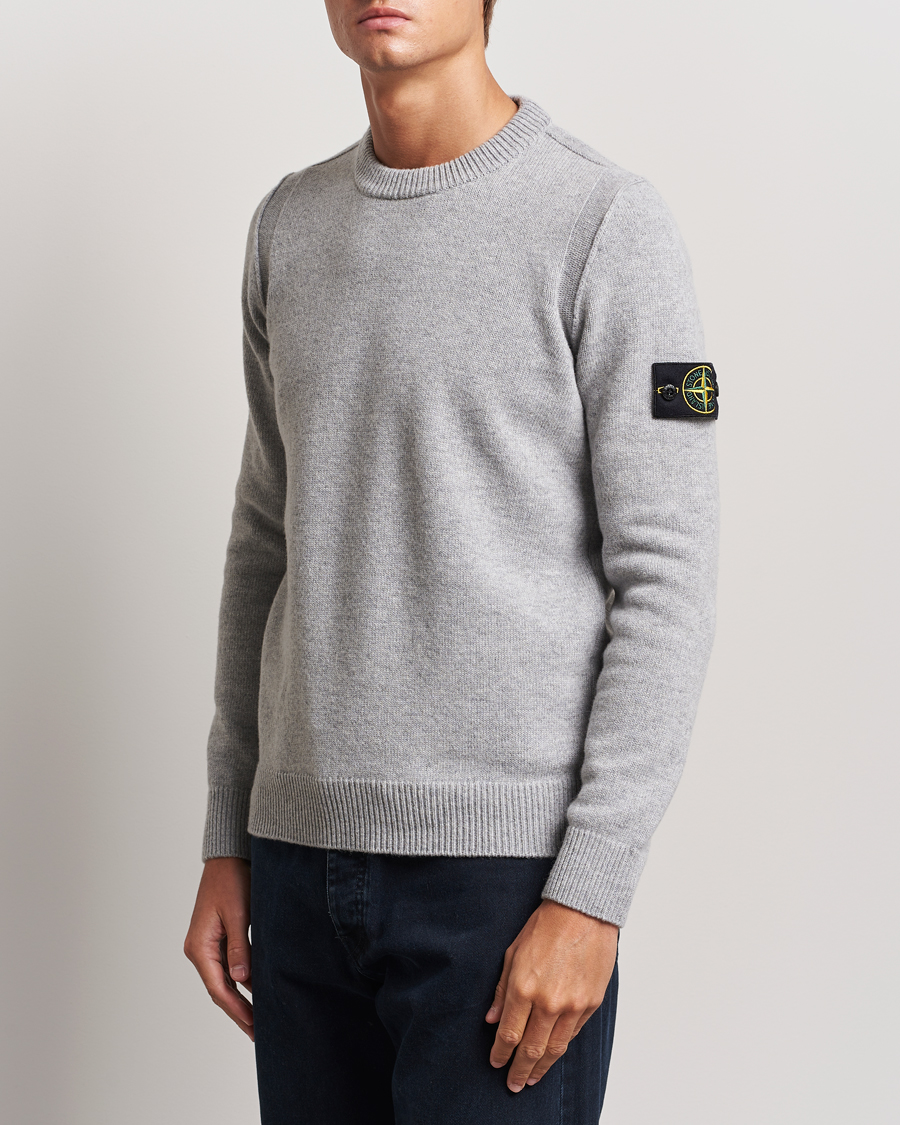 Herre | Alla produkter | Stone Island | Knitted Lambwool Sweater Melange Grey