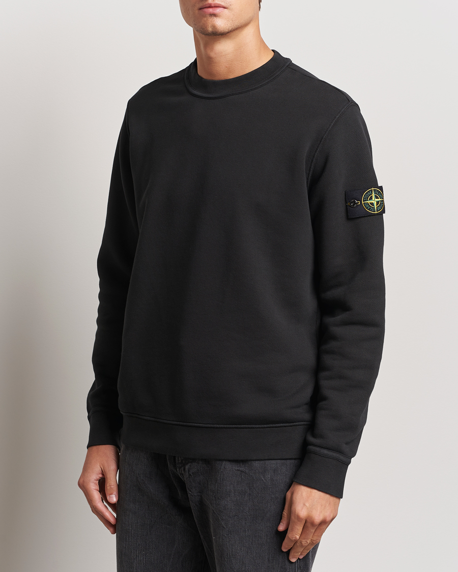 Herre |  | Stone Island | Old Dyed Cotton Sweatshirt Black