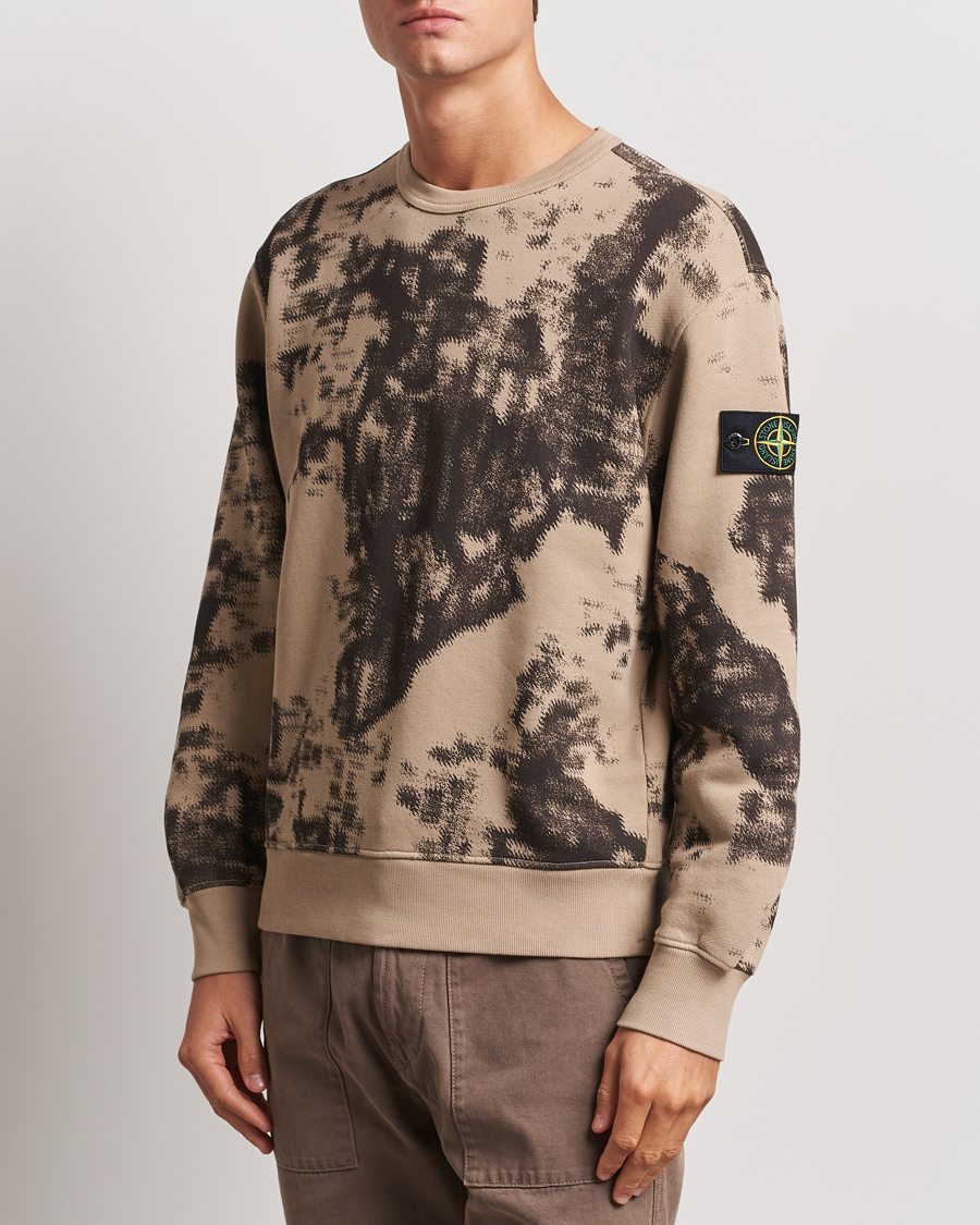 Herre | Sweatshirts | Stone Island | Garment Dyed Fleece Camo Sweatshirt Dove Grey