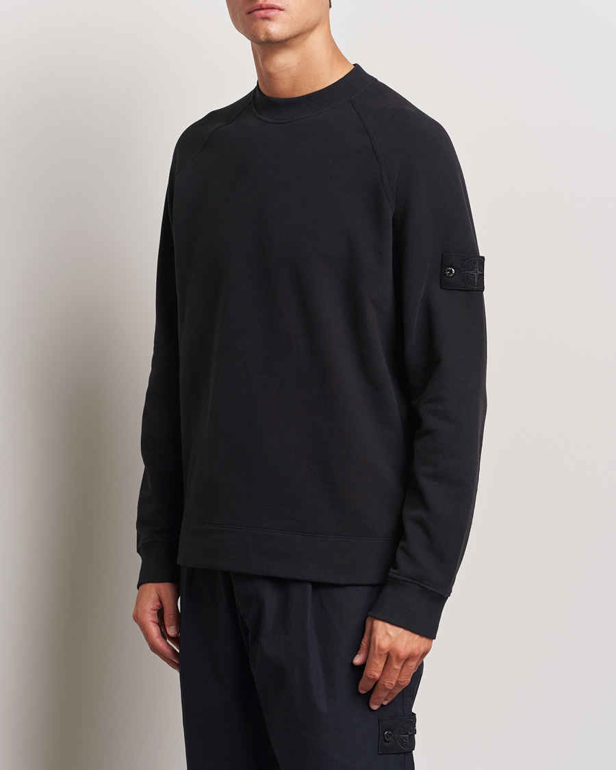 Herre |  | Stone Island | Ghost Organic Cotton Fleece Sweatshirt Black