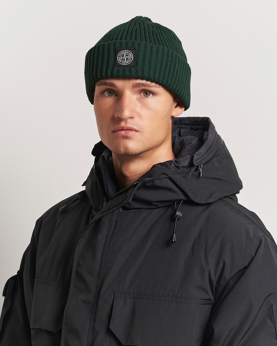 Herre | Huer | Stone Island | Full Rib Wool Beanie Musk