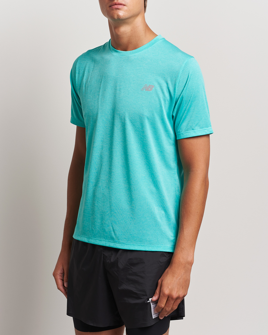 Herre |  | New Balance Running | Athletics Run T-Shirt Cyber Jade