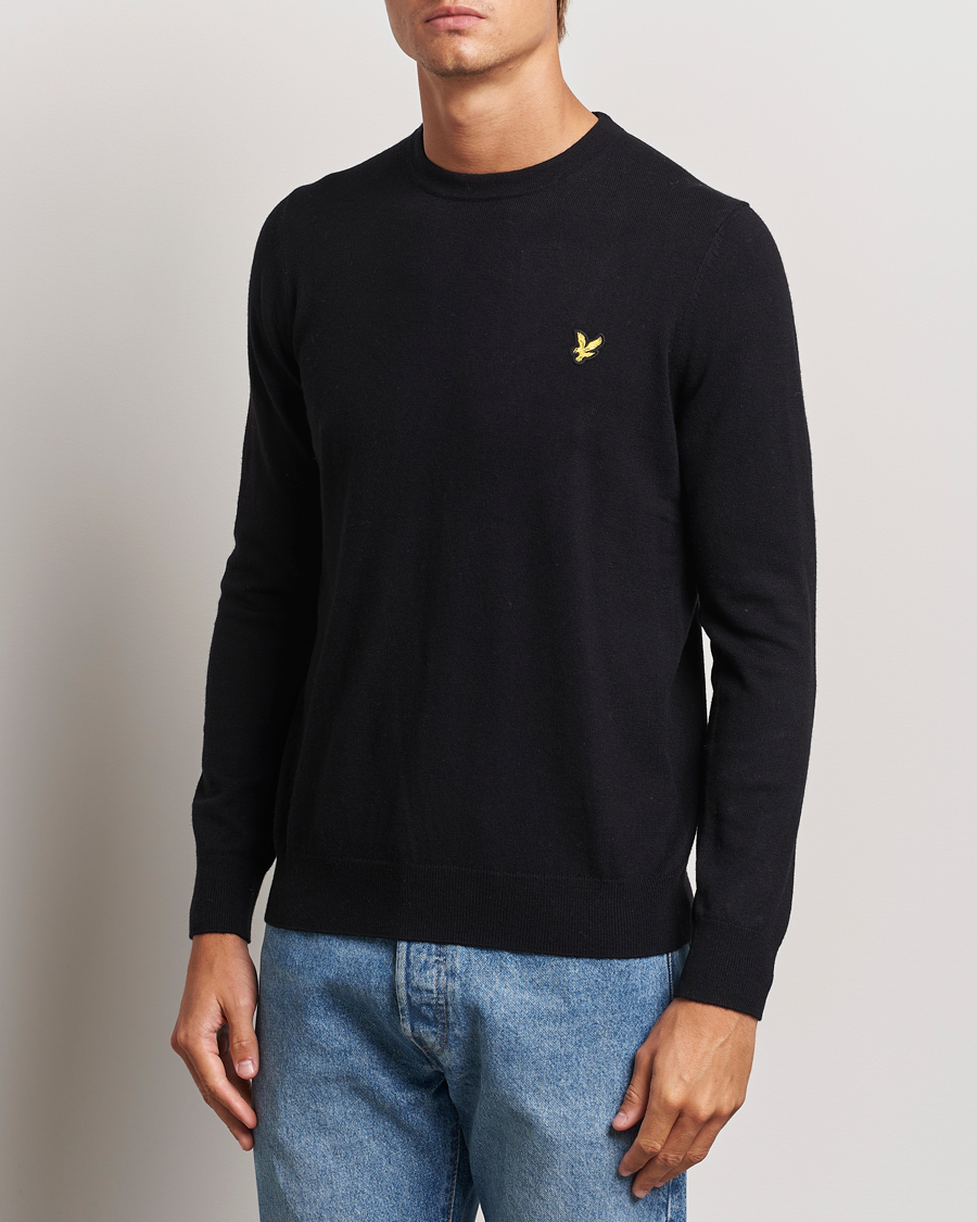 Herre |  | Lyle & Scott | Cotton/Merino Crew Neck Jumper Jet Black