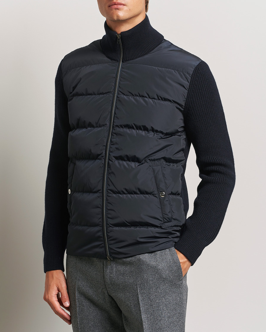 Herre |  | Herno | Knitted Hybrid Jacket Navy