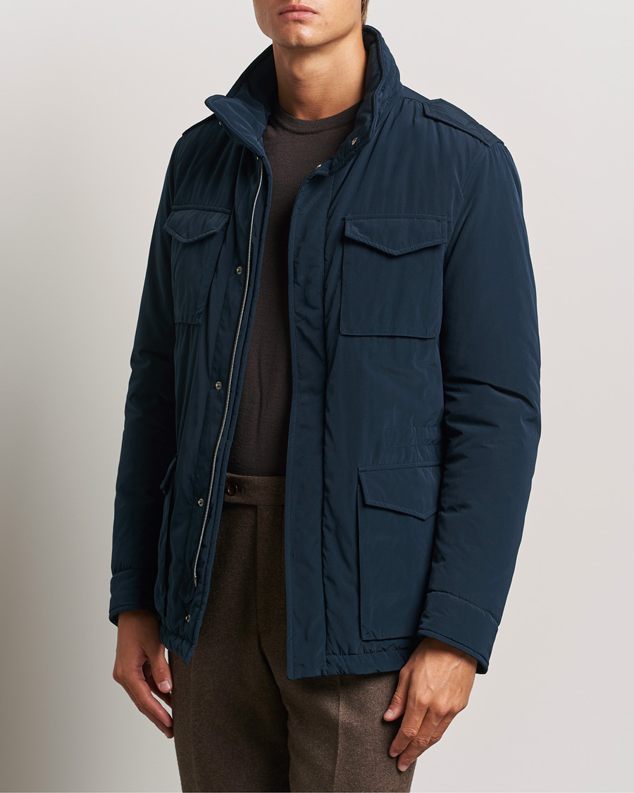 Herre |  | Herno | Soft Nylon Field Jacket Navy