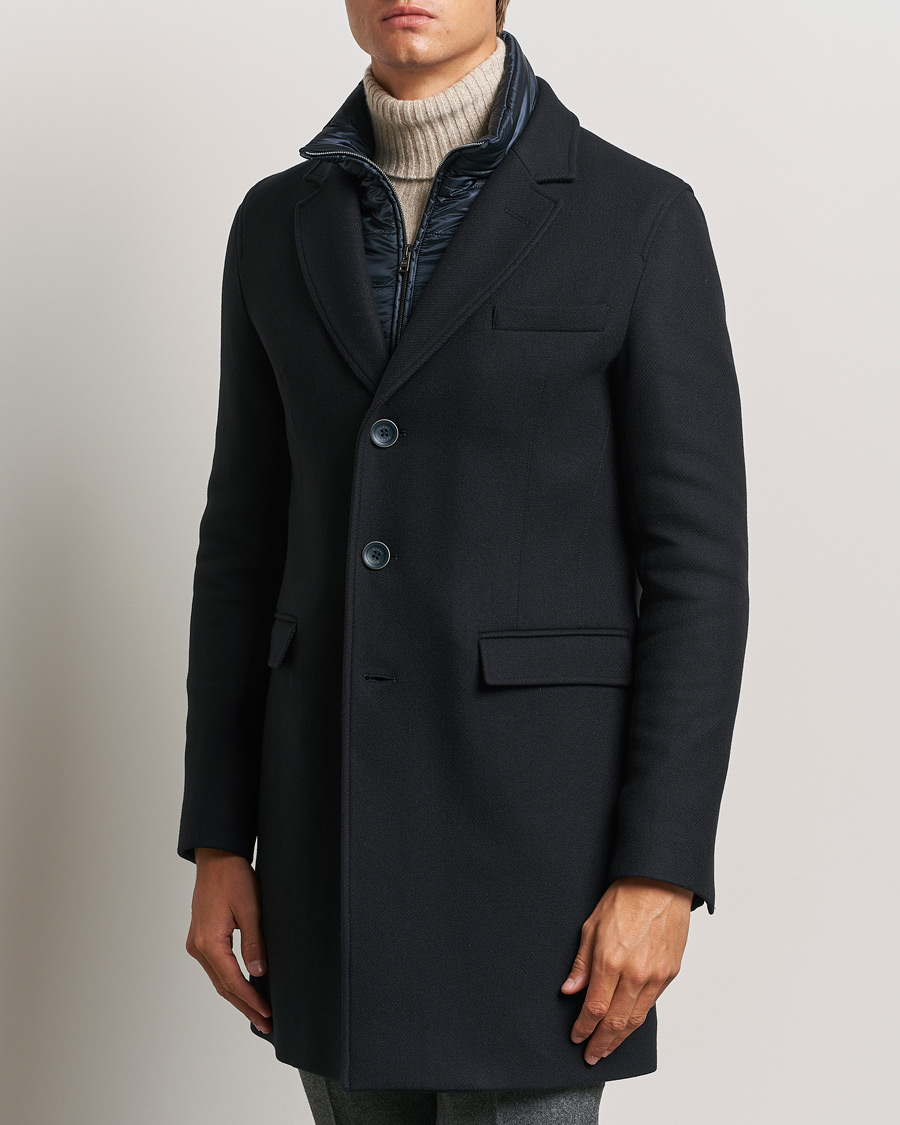 Herre |  | Herno | Wool Zip Coat Navy