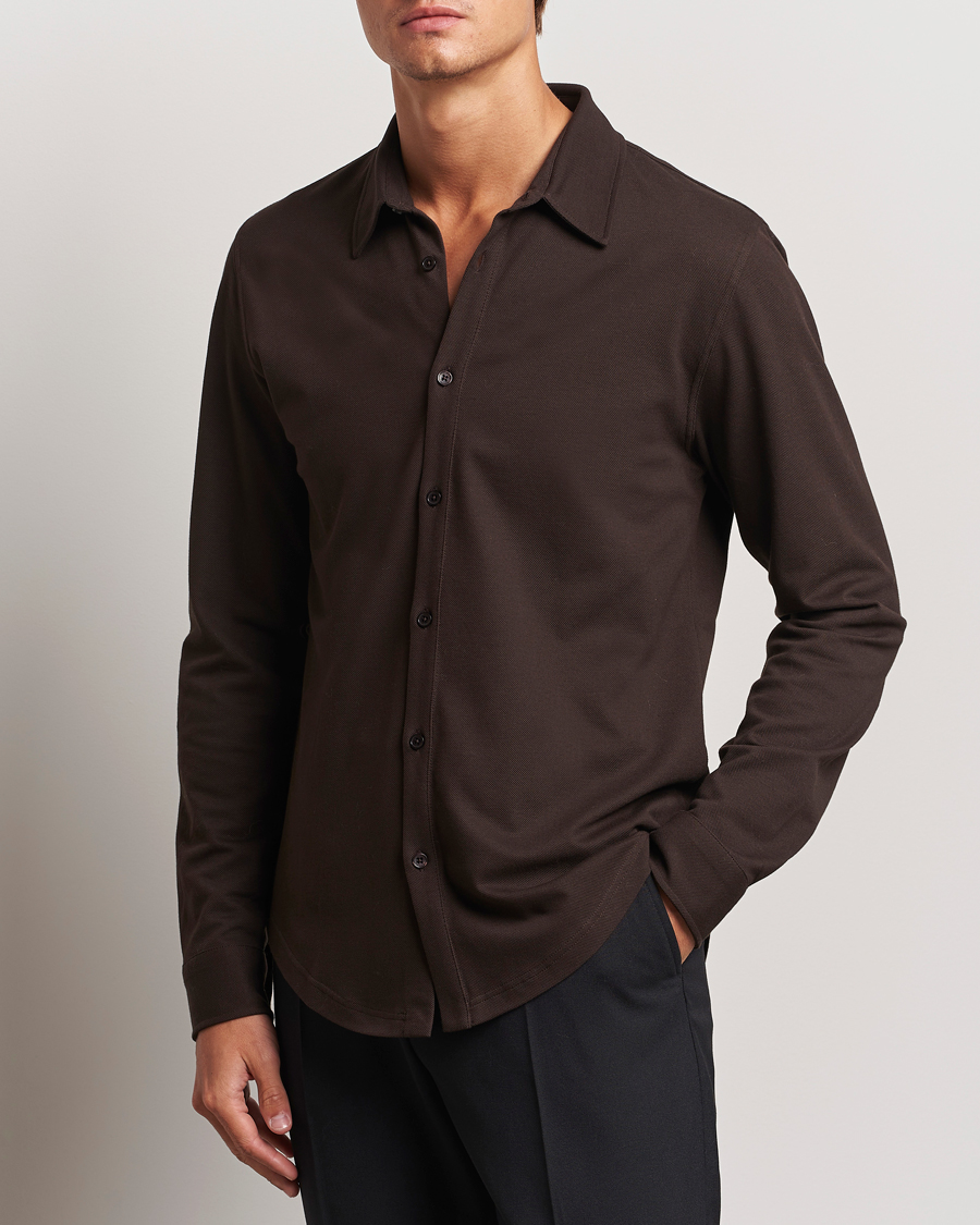 Herre | Skjorter | Orlebar Brown | Giles Pique Shirt Truffle