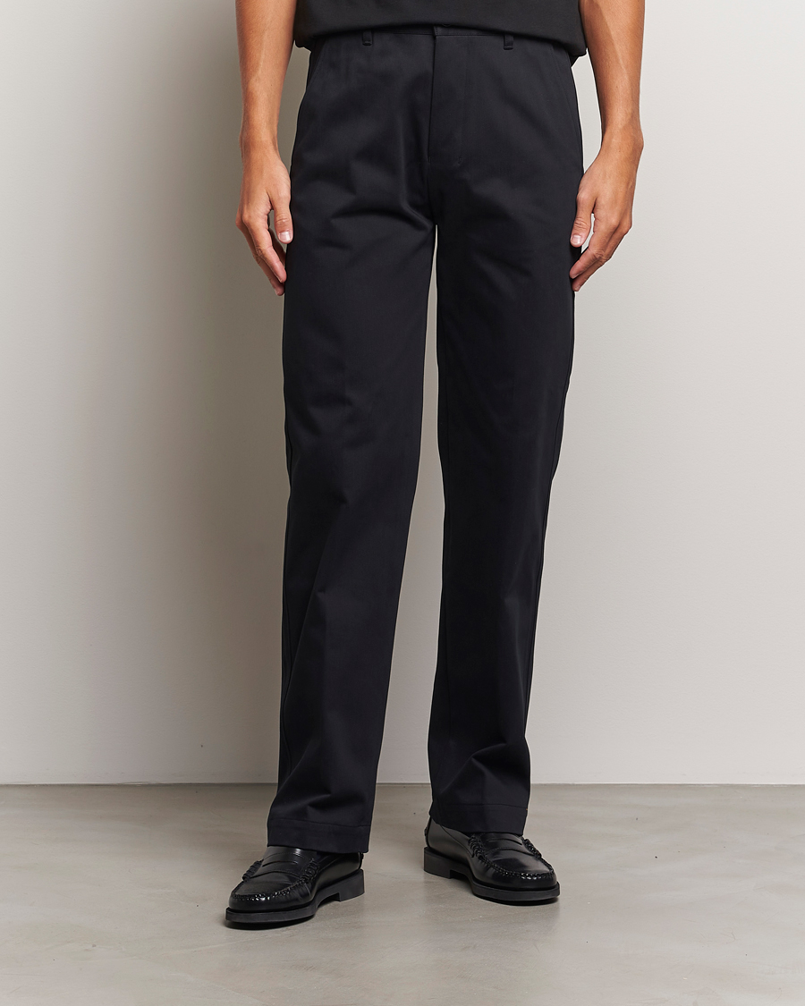 Herre | Chinos | AMI | Straight Fit Chino Trousers Black