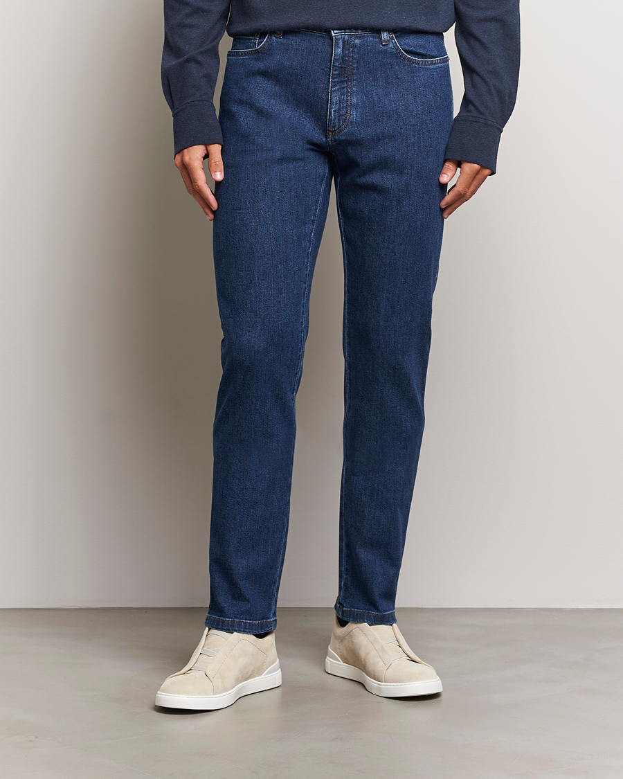 Herre | Jeans | Zegna | 5-Pocket Denim Jeans Stone Washed