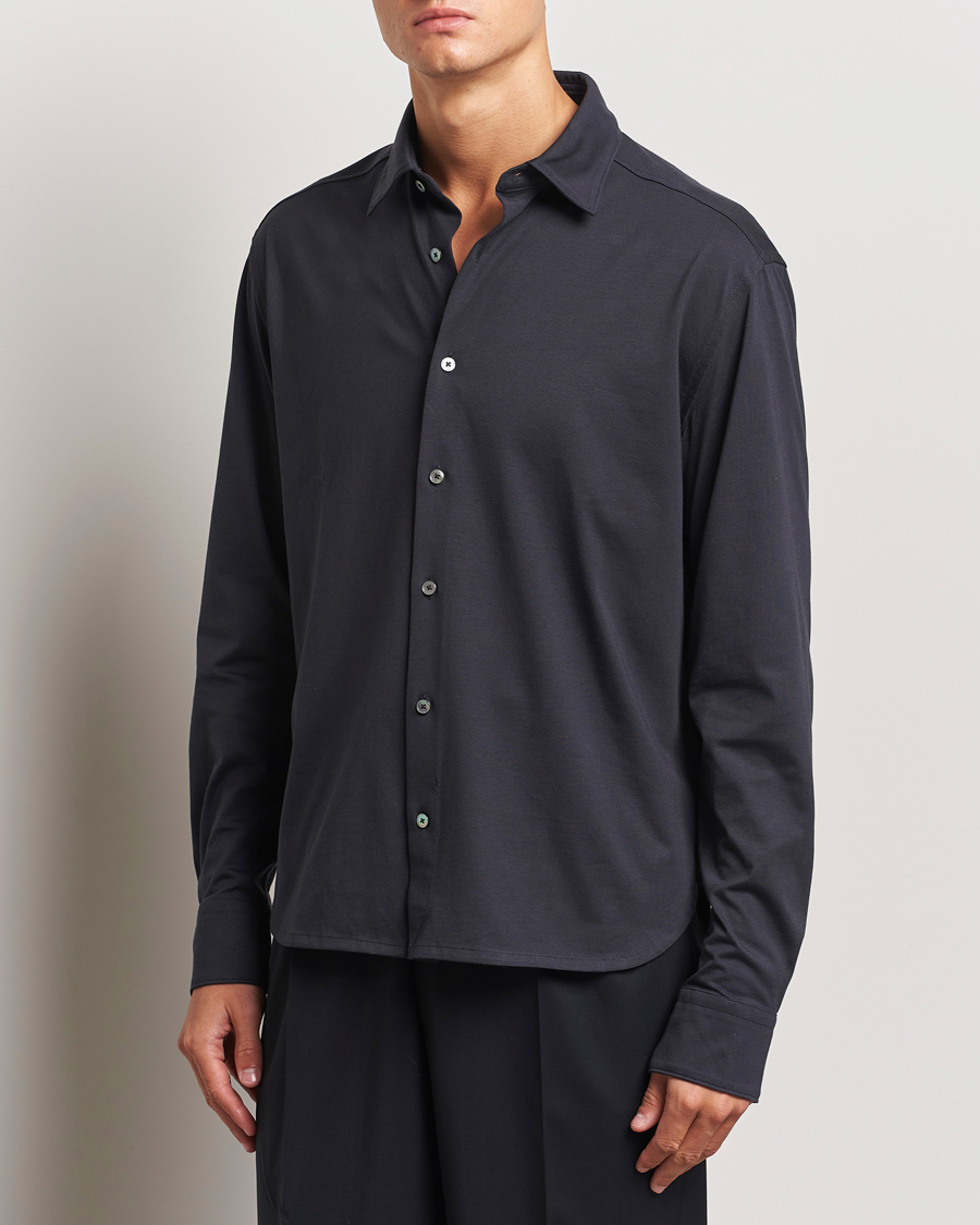 Herre |  | Zegna | Cotton Jersey Shirt Navy