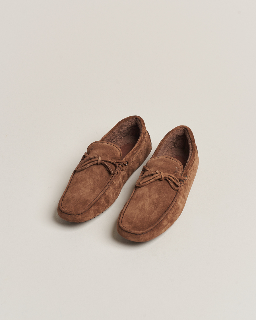 Herre |  | Tod\'s | Winter Shearling Gommino Brown Suede