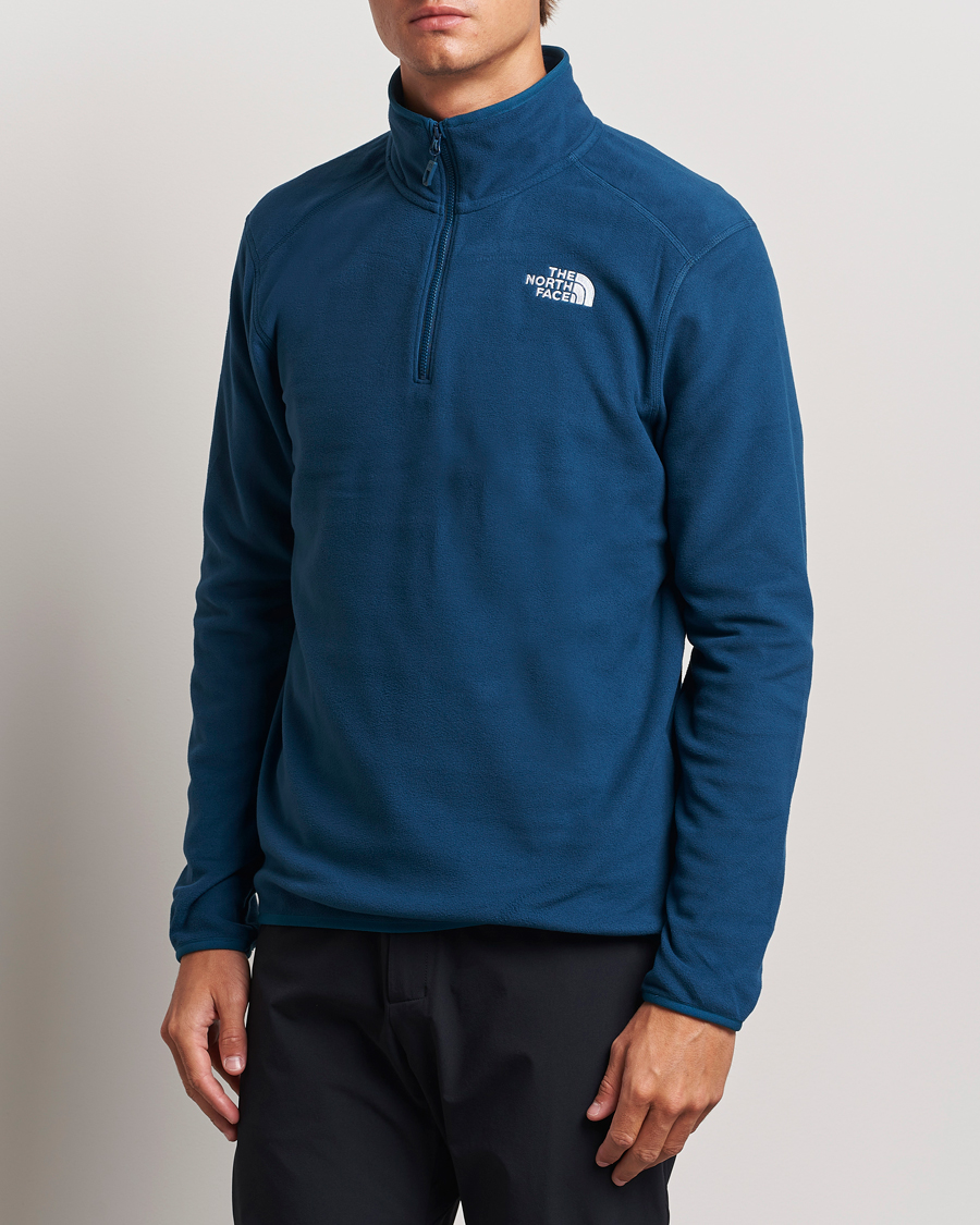 Herre |  | The North Face | 100 Glacier Fleece 1/4 Zip Midnight Petrol