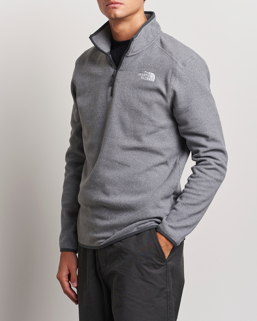 Herre | Outdoor | The North Face | 100 Glacier Fleece 1/4 Zip Grey Heather