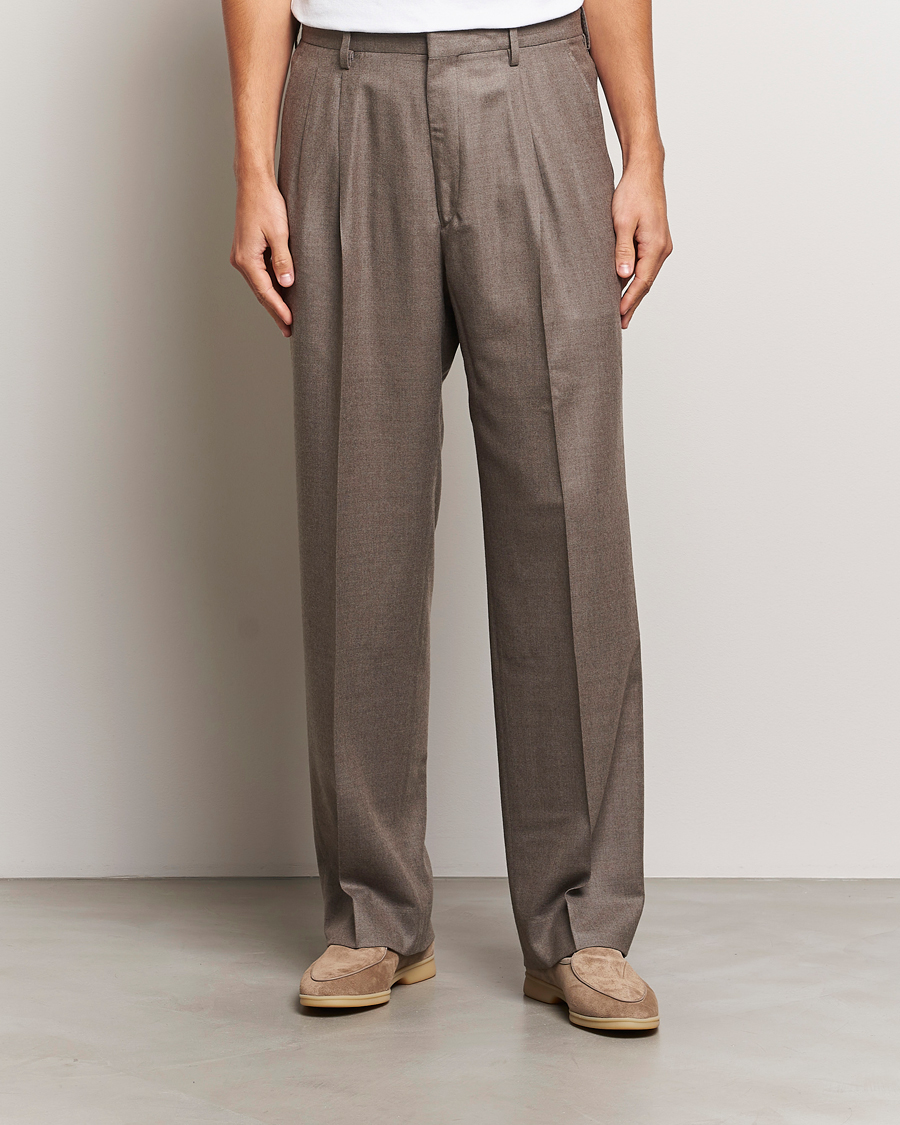 Herre |  | Auralee | Superlight Wool Slacks Top Brown