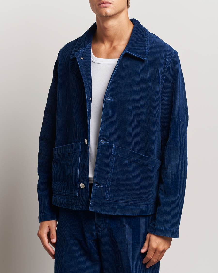 Herre |  | Sunflower | Corduroy Worker Jacket Indigo