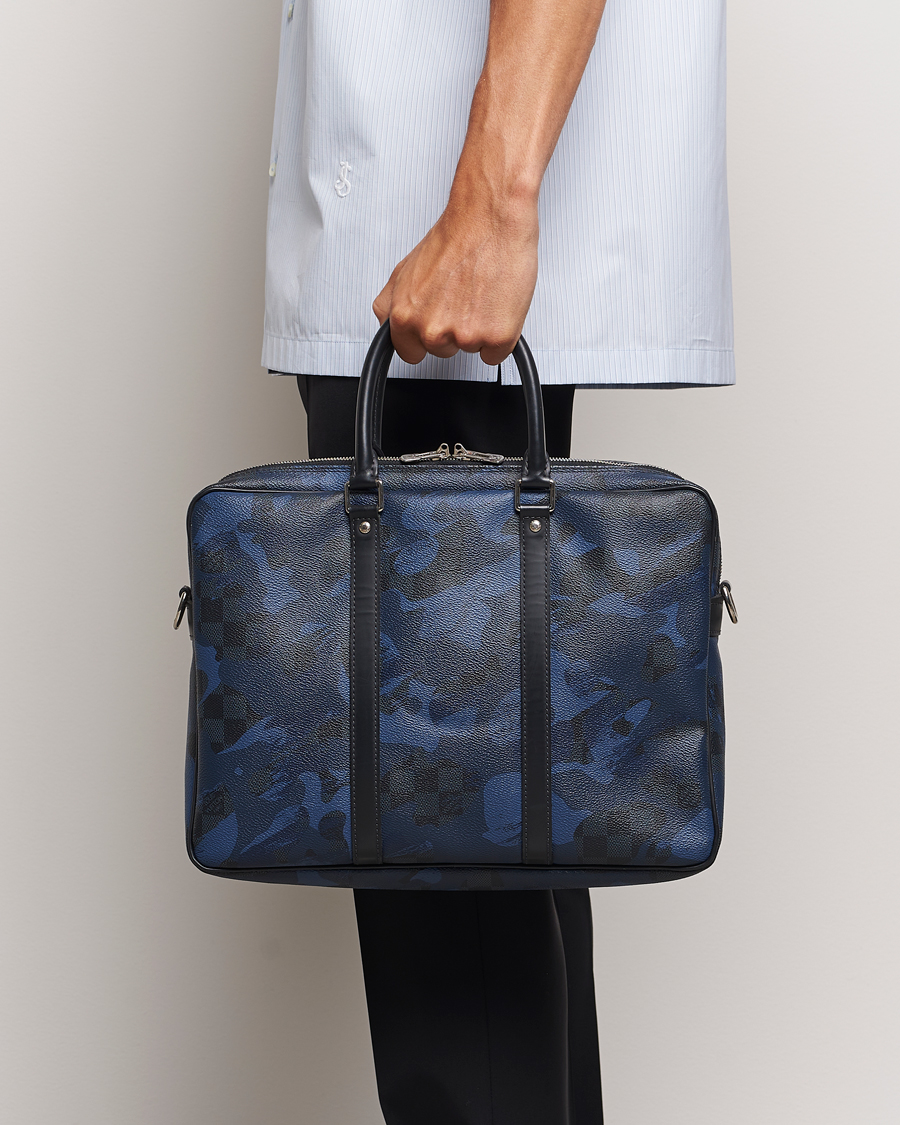 Herre | Pre-owned Tilbehør | Louis Vuitton Pre-Owned | Porte-Documents Voyage Briefcase Navy Blue