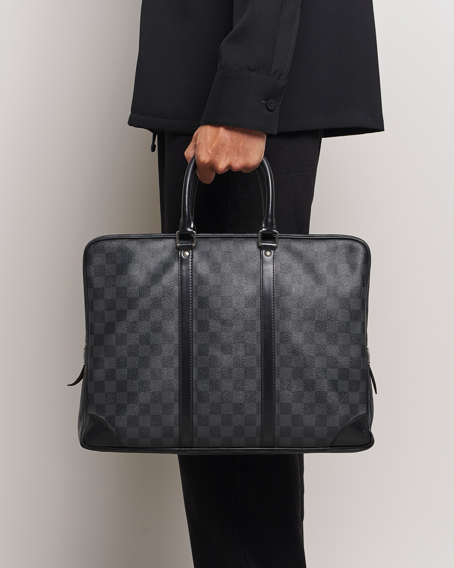 Herre | Pre-Owned & Vintage Bags | Louis Vuitton Pre-Owned | Porte-Documents Voyage Briefcase Damier Graphite