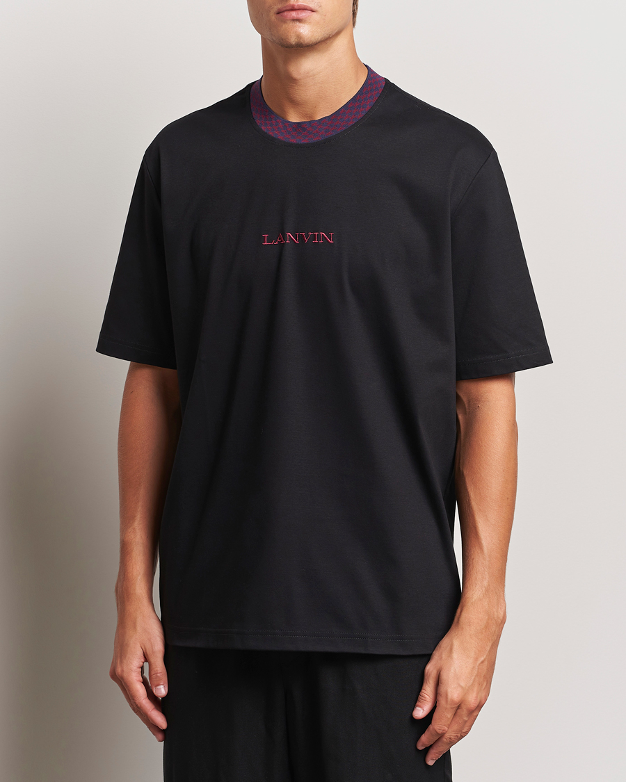 Herre |  | Lanvin | Curb Detail Logo T-Shirt Black