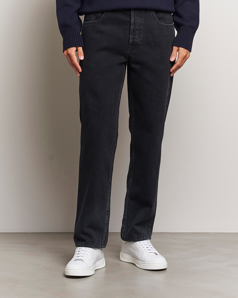 Herre | Slim fit | Lanvin | Leather Pocket Denim Pants Black