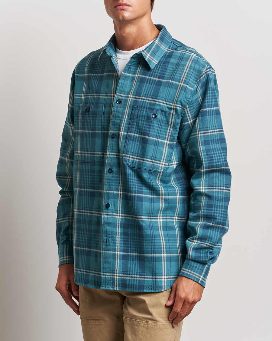 Herre | Skjorter | Peak Performance | Heavy Flannel Cotton Shirt Checked Blue