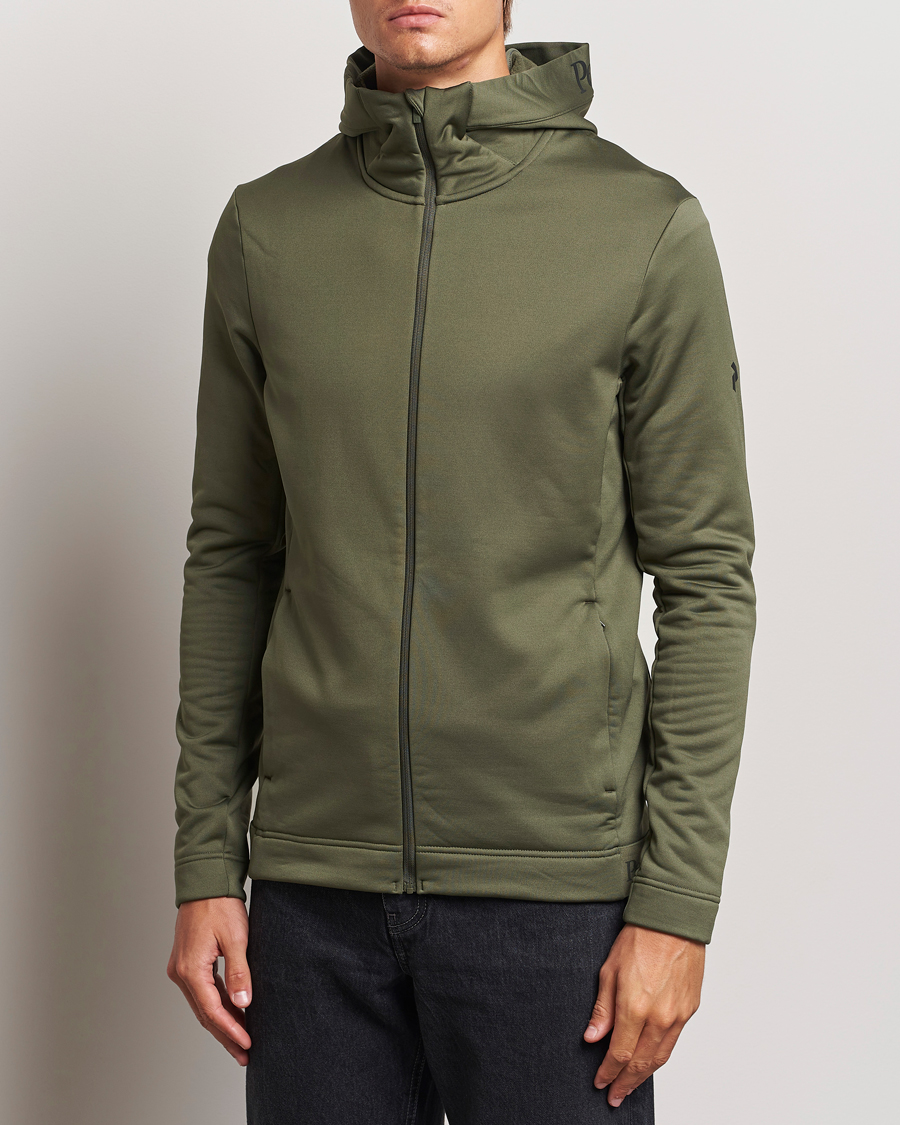 Herre |  | Peak Performance | Rider Tech Zip Hood  Pine Needle