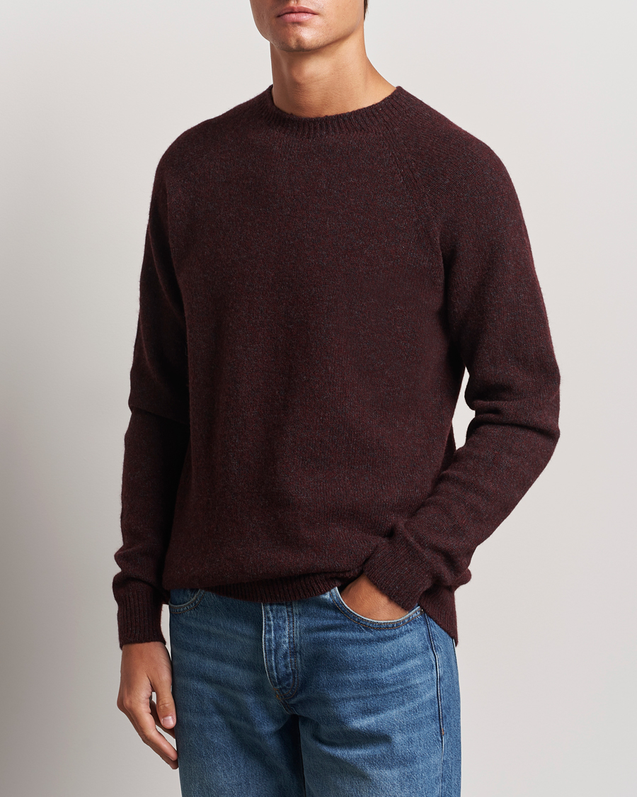 Herre |  | Sunspel | Lambswool Crewneck Port Twist