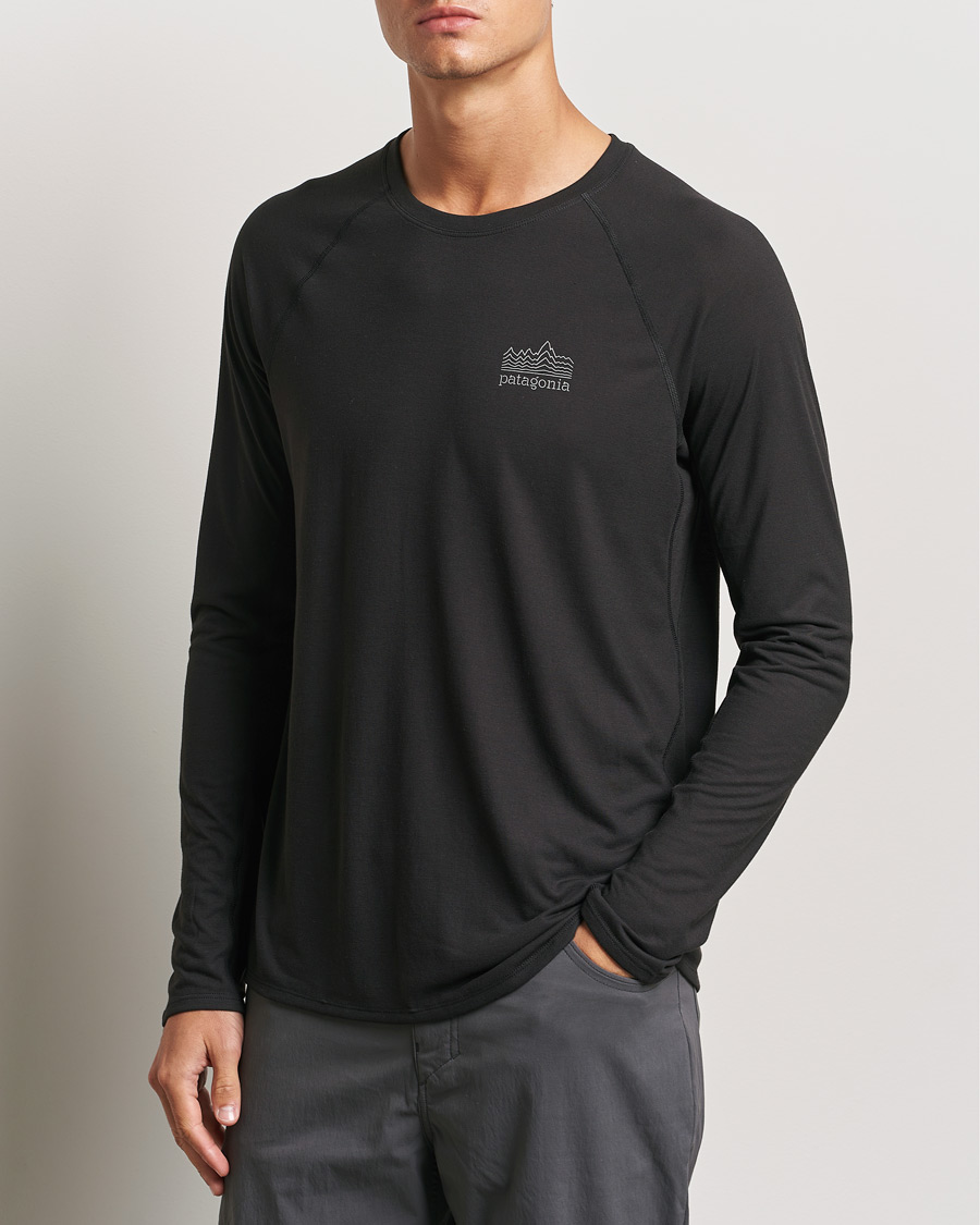 Herre | Tøj | Patagonia | Long Sleeve Cap Cool Trail Graphic Shirt Black