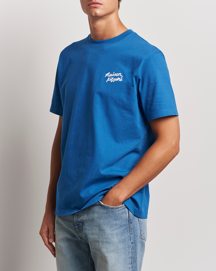 Herre | Maison Kitsuné | Maison Kitsuné | Mini Handwriting T-shirt Celestial Blue