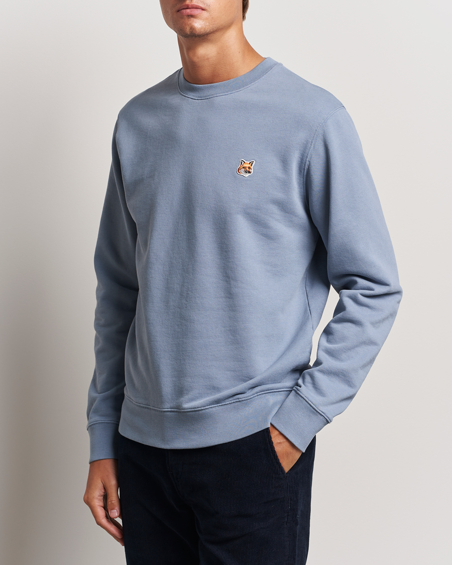 Herre | Maison Kitsuné | Maison Kitsuné | Fox Head Sweatshirt Moonlight Blue