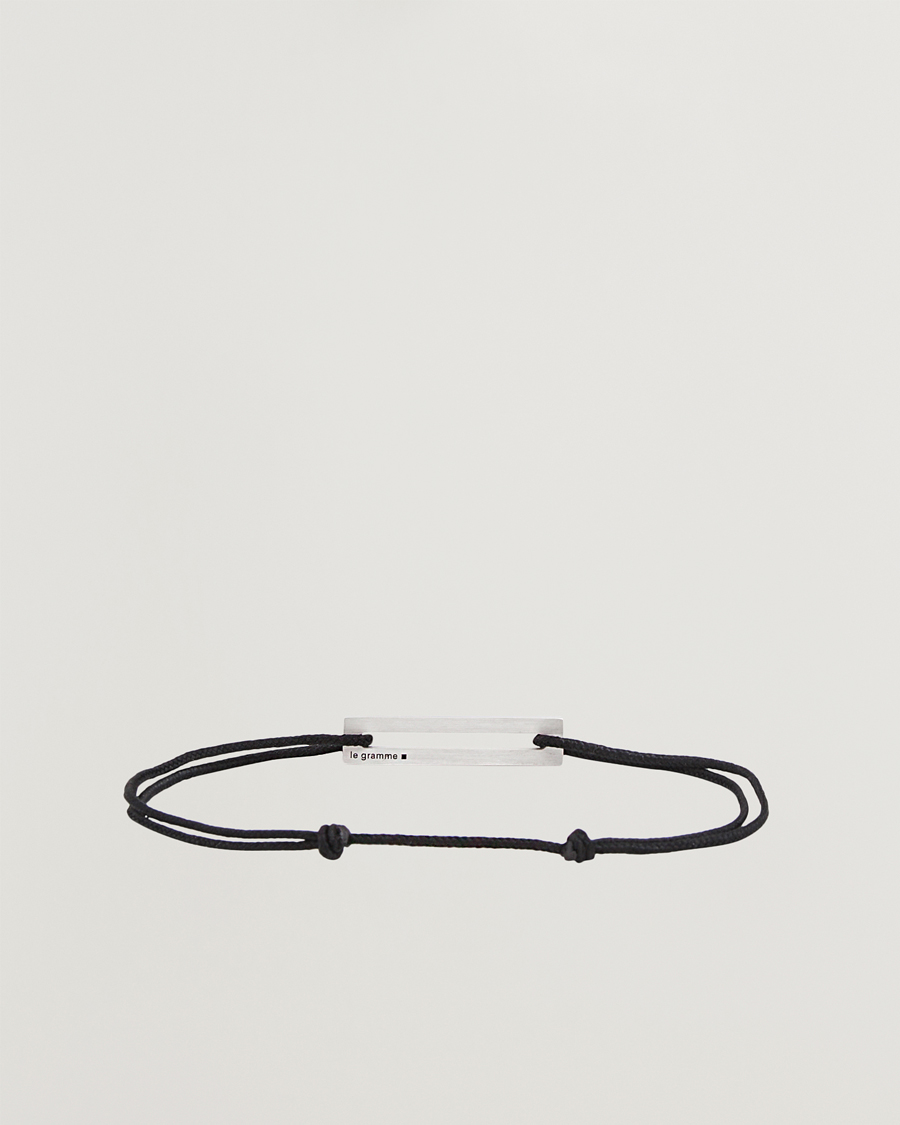 Herre |  | LE GRAMME | Lacquered Cord Bracelet Black