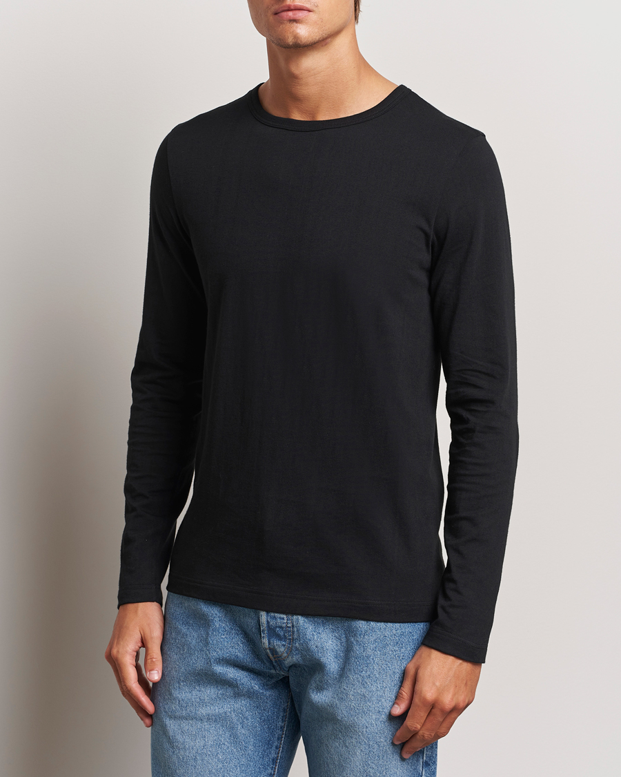 Herre |  | Merz b. Schwanen | 1950s Classic Loopwheeled Longsleeve T-Shirt Black