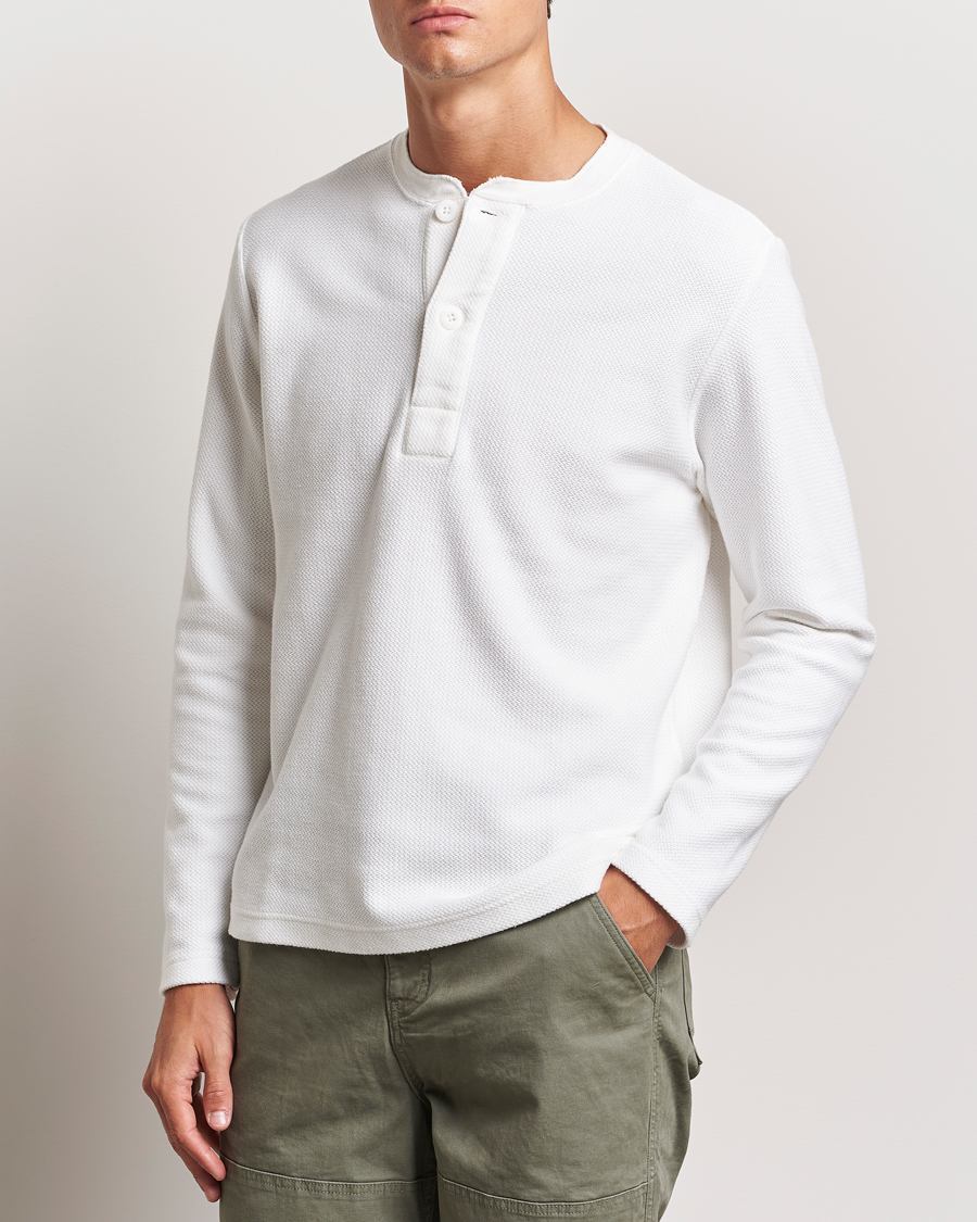 Herre |  | BEAMS PLUS | Waffle Cotton Henley White