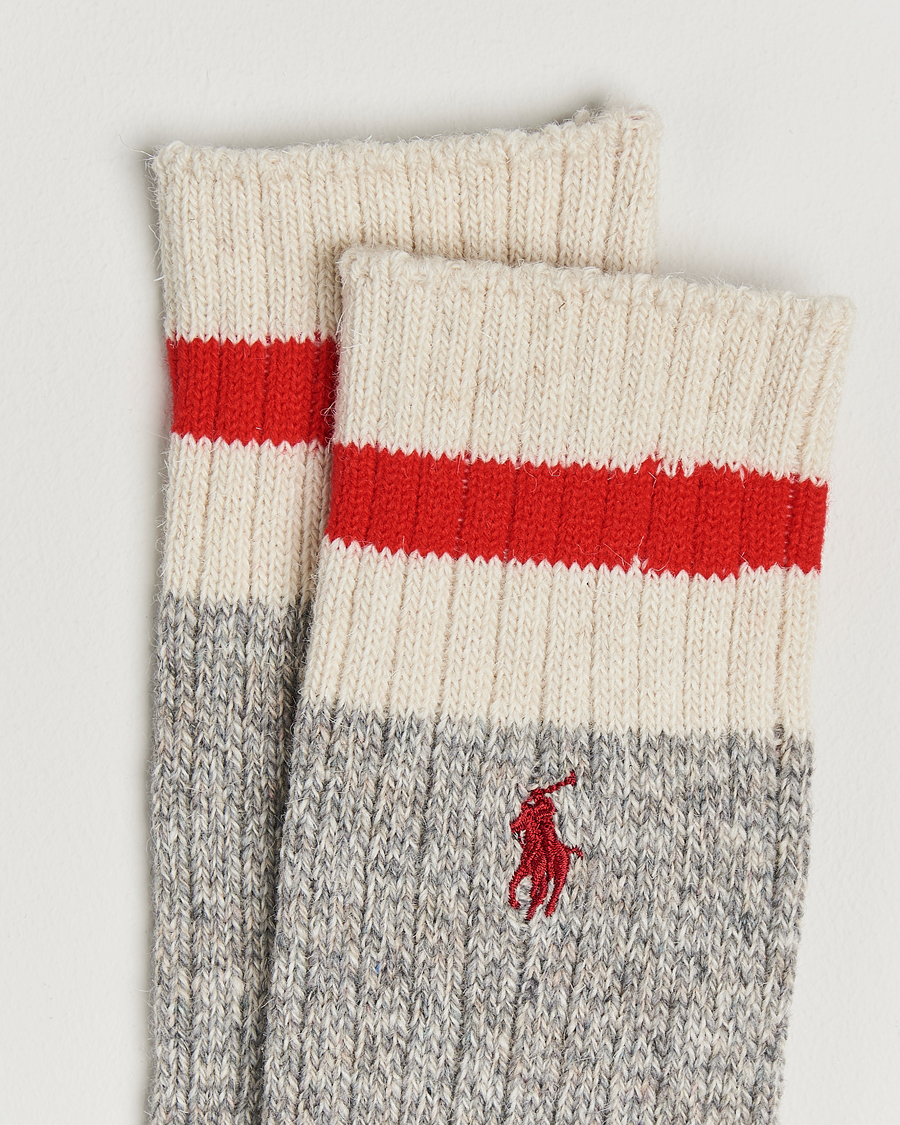 Herre |  | Polo Ralph Lauren | Wool Rag Boot Sock Grey Heather