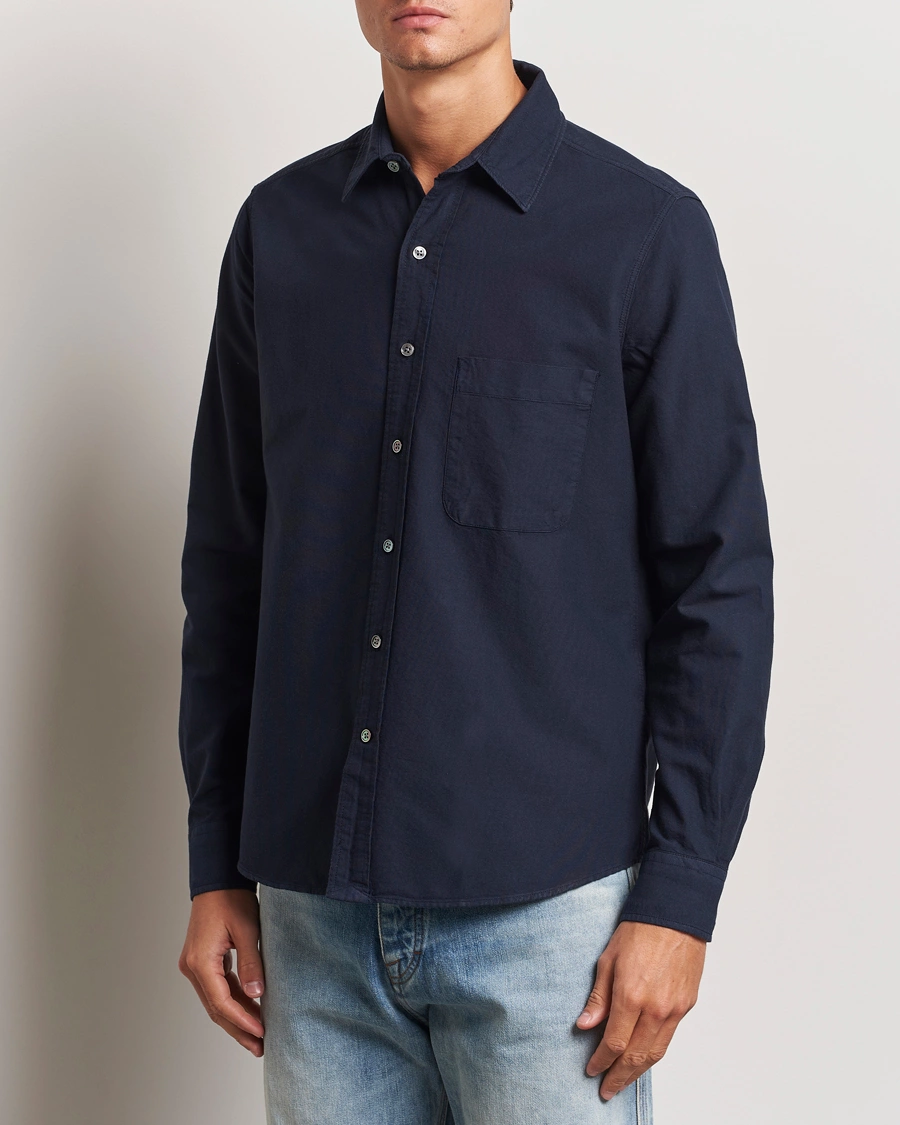 Herre |  | A Day\'s March | Mason Dyed Oxford Shirt Navy