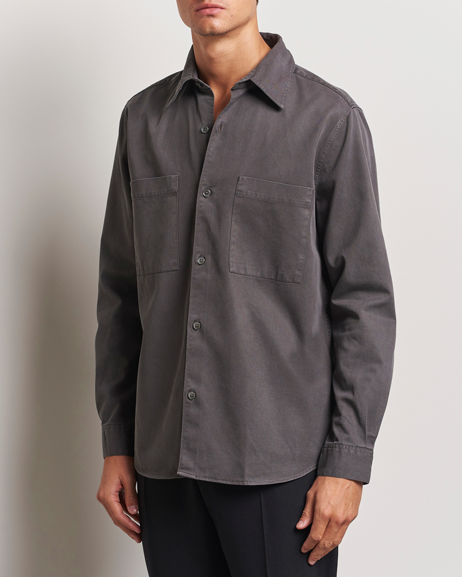 Herre |  | A Day\'s March | Farleigh Lyocell Shirt Dark Grey