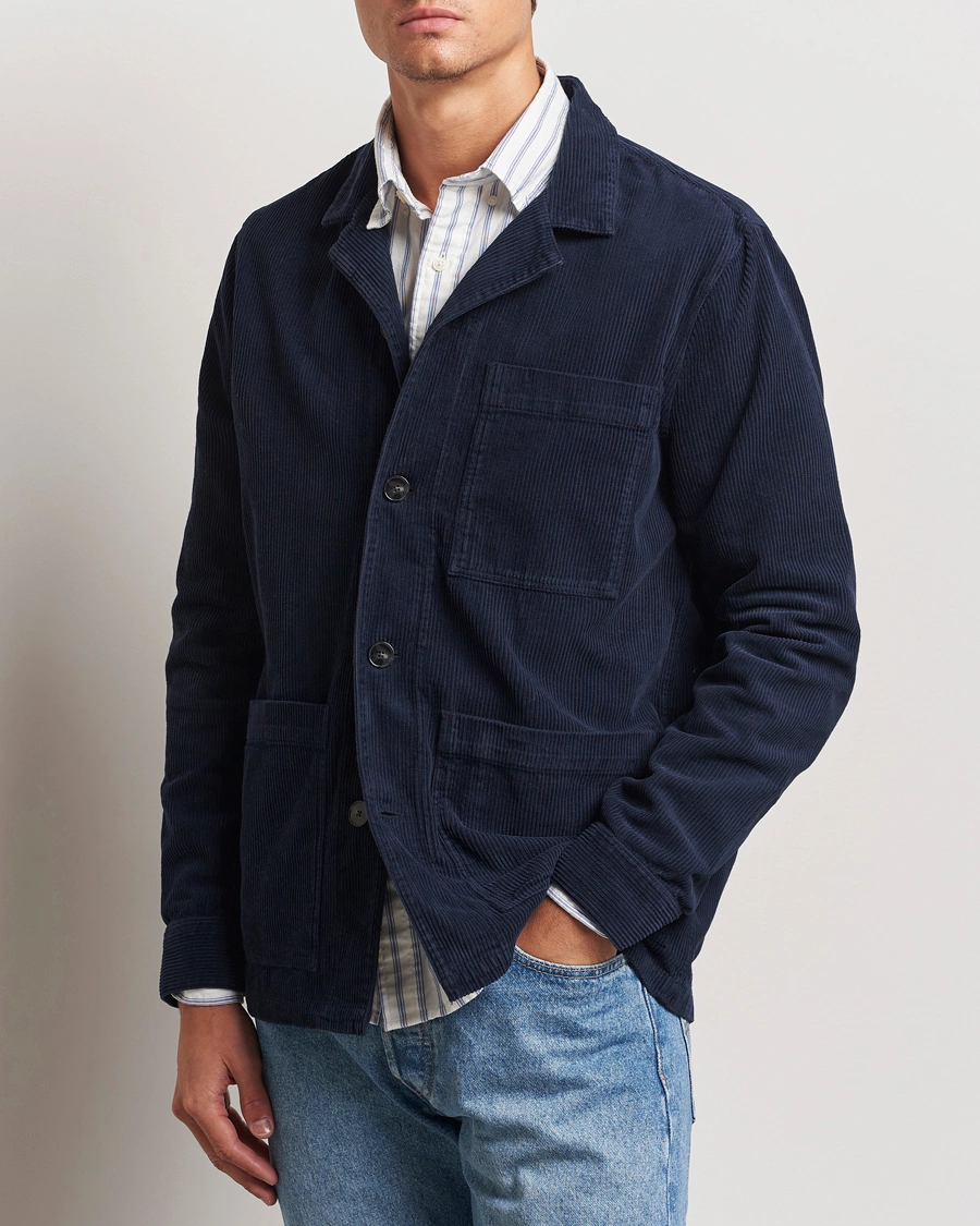 Herre |  | A Day\'s March | Banagher Corduroy Overshirt Navy