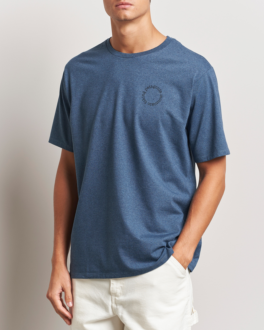 Herre | T-Shirts | Patagonia | Spoke Stencil Responsibili T-Shirt Utility Blue