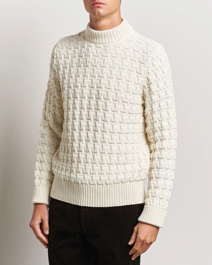 Herre |  | S.N.S. Herning | Stark Wool Cable Knit Sweater Natural White