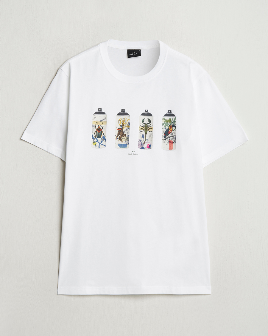 Herre | Nyheder | PS Paul Smith | Spray Cans Crew Neck T-Shirt White