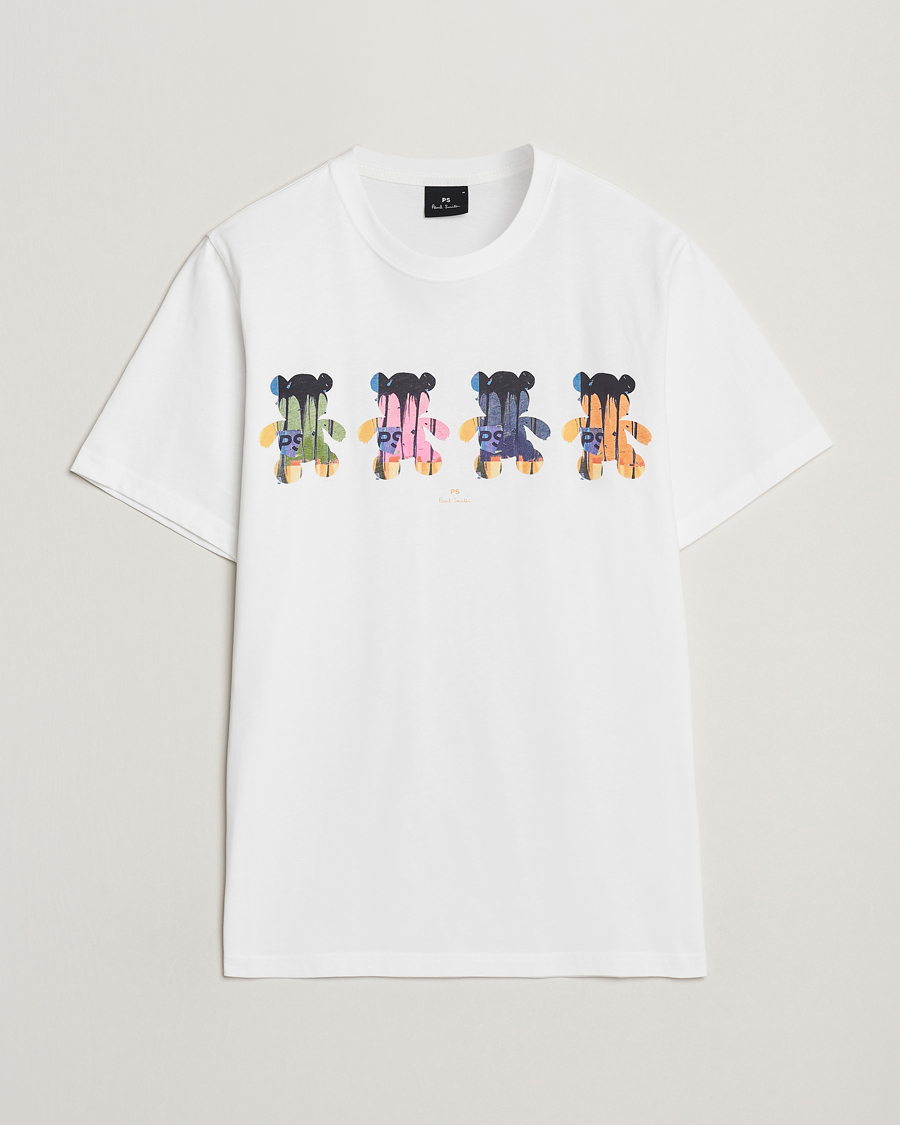 Herre | T-Shirts | PS Paul Smith | Teddy Printed T-Shirt White