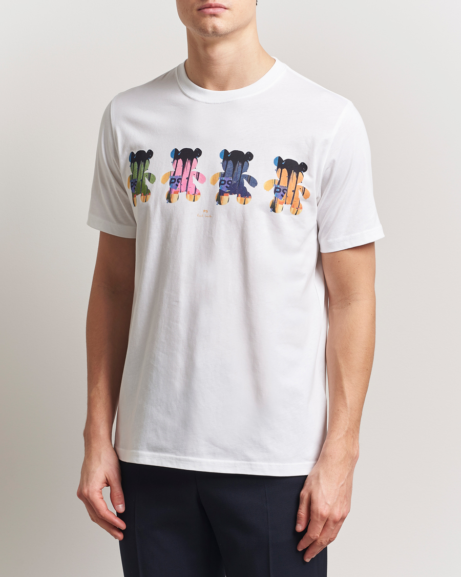Herre | T-Shirts | PS Paul Smith | Teddy Printed T-Shirt White