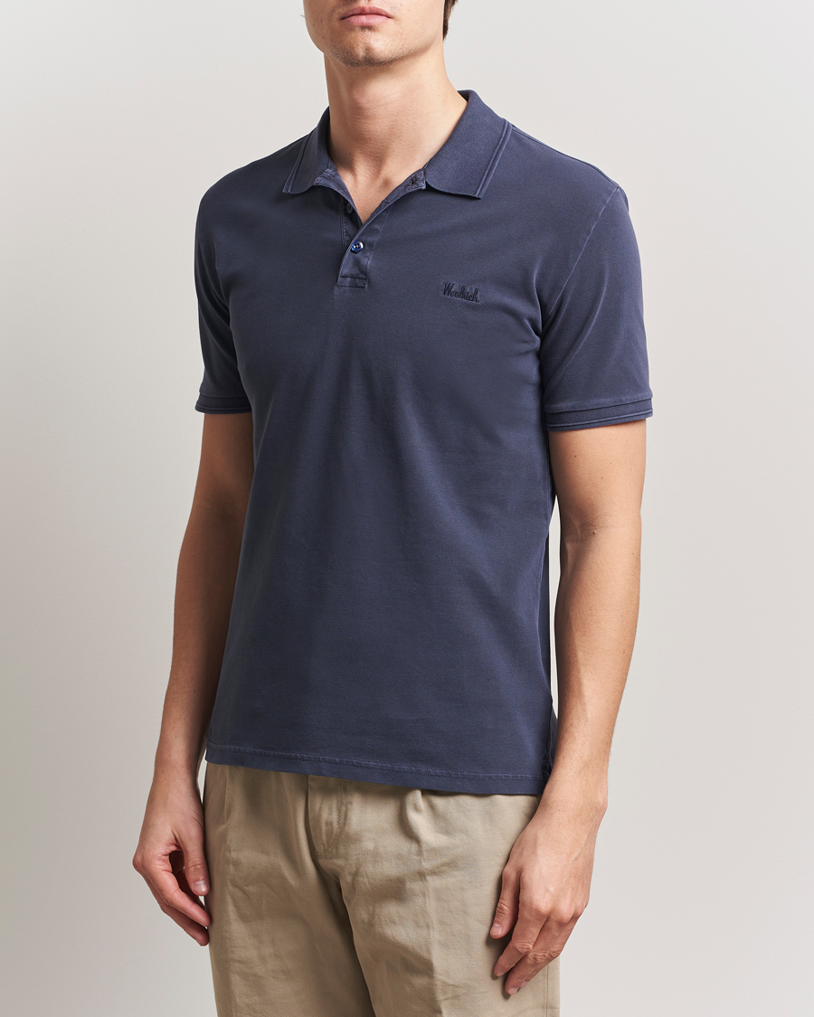 Herre | Polotrøjer | Woolrich | Mackinack Polo Melton Blue