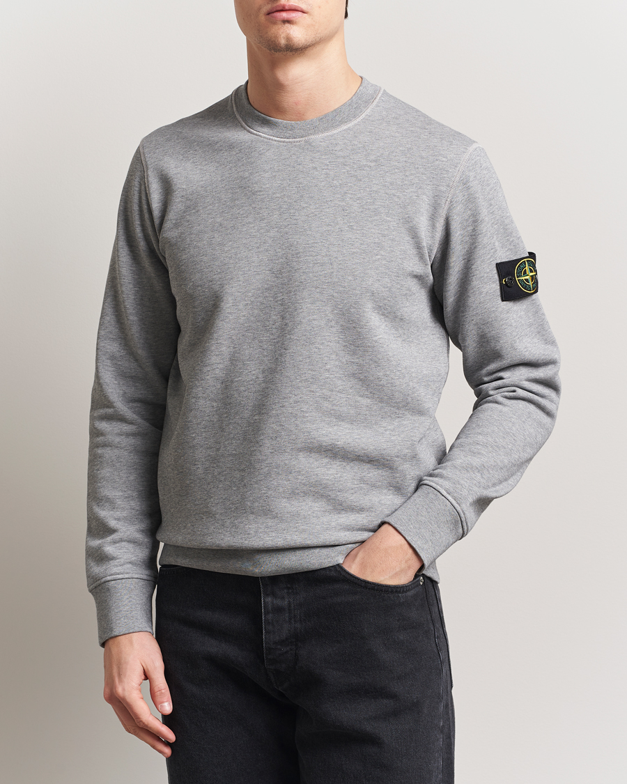Herre | Trøjer | Stone Island | Garment Dyed Fleece Sweatshirt Melange Grey