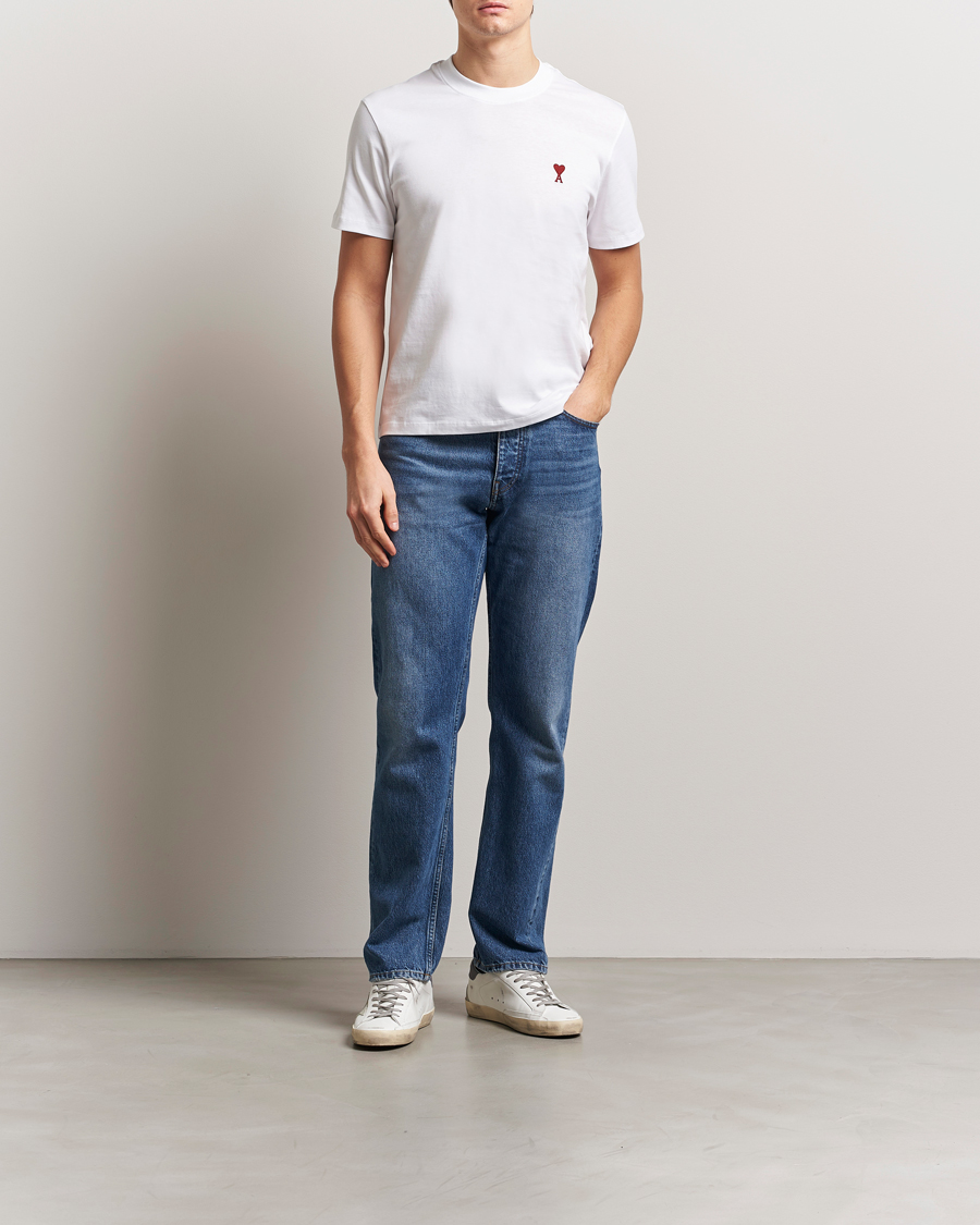Herre | T-Shirts | AMI | Heart Logo T-Shirt White