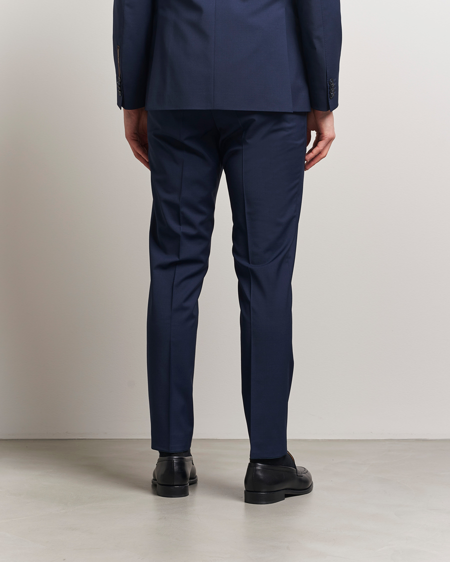 Herre | Bukser | Oscar Jacobson | Denz Wool Blend Trousers Navy