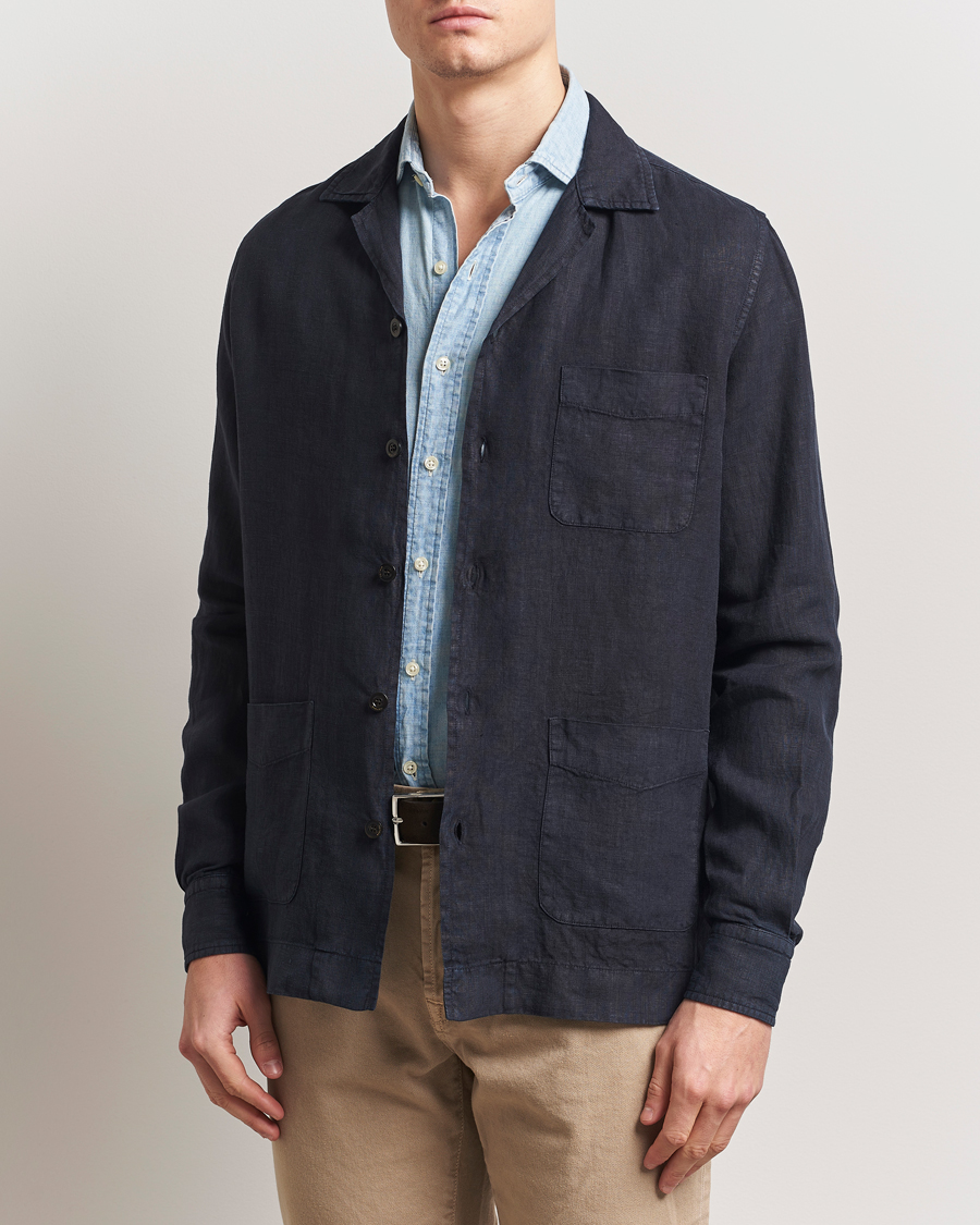 Herre | Jakker | Boglioli | Linen Painter Jacket Navy