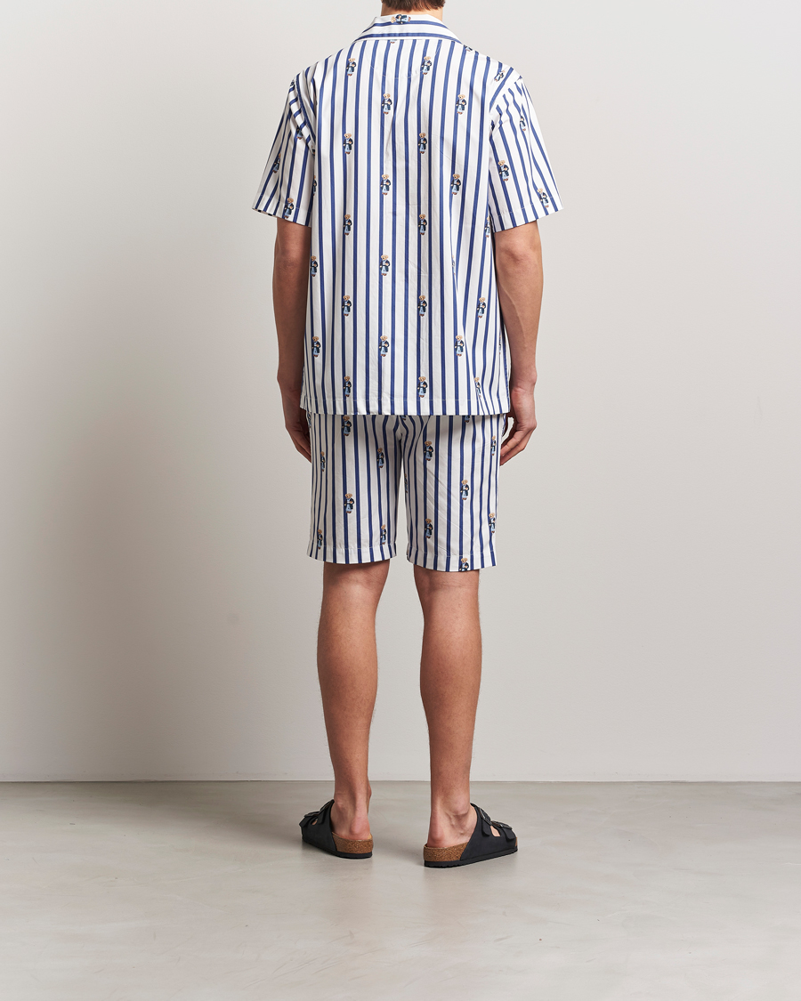 Herre | Pyjamas & Morgenkåber | Polo Ralph Lauren | Cotton Short Pyjama Set Striped Blue