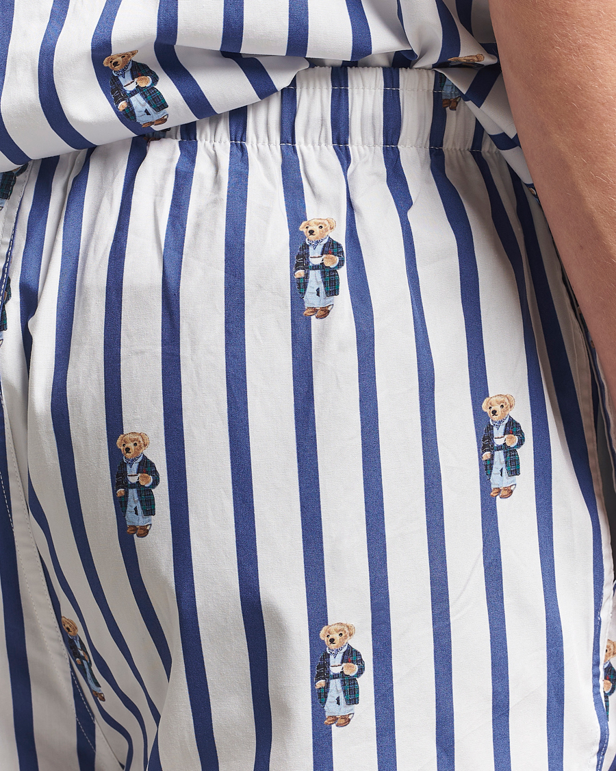 Herre | Pyjamas & Morgenkåber | Polo Ralph Lauren | Cotton Short Pyjama Set Striped Blue